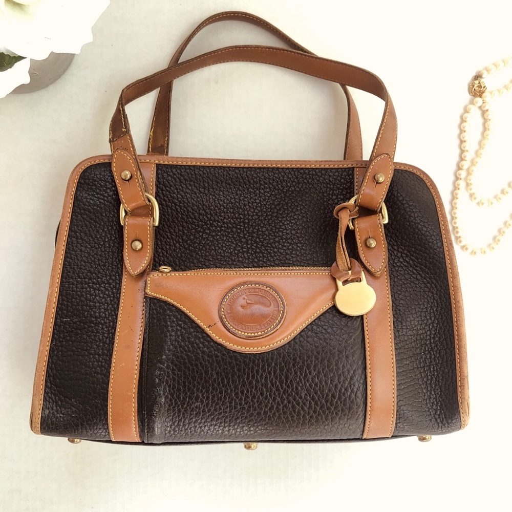 Vtg Dooney and Bourke R718 Small Tote in Black AW